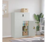 vidaXL Armadio Classificatore Grigio Chiaro 90x40x130 cm in Acciaio