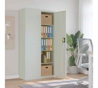 vidaXL Armadio Classificatore Grigio Chiaro 90x40x180 cm in Acciaio