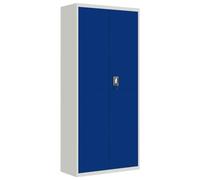 vidaXL Armadio Classificatore Grigio Chiaro e Blu 90x40x200 cm Acciaio