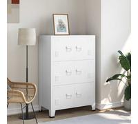 vidaXL Armadio Classificatore Industriale Bianco 75x40x115 cm Metallo