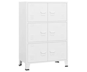 vidaXL Armadio Classificatore Industriale Bianco 75x40x115 cm Metallo