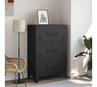 vidaXL Armadio Classificatore Industriale Nero 75x40x115 cm in Metallo