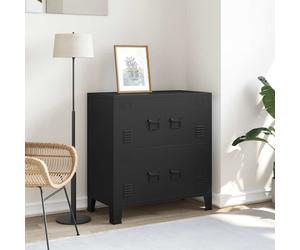 vidaXL Armadio Classificatore Industriale Nero 75x40x80 cm in Acciaio