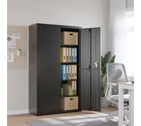 vidaXL Armadio Classificatore Nero 105x40x180 cm in Acciaio