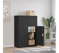VIDAXL - Armadio Classificatore Nero 90x40x130 Cm In Acciaio