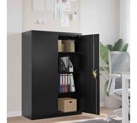vidaXL Armadio Classificatore Nero 90x40x140 cm in Acciaio