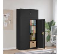 VidaXL Armadio Classificatore Nero 90x40x180 cm in Acciaio