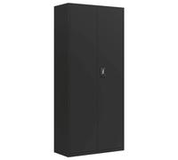 vidaXL Armadio Classificatore Nero 90x40x200 cm in Acciaio
