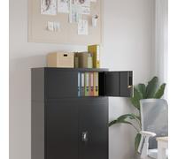 vidaXL Armadio Classificatore Nero 90x40x40 cm in Acciaio