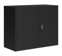 vidaXL Armadio Classificatore Nero 90x40x70 cm in Acciaio