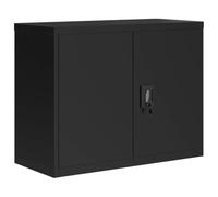 vidaXL Armadio Classificatore Nero 90x40x70 cm in Acciaio