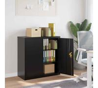 VidaXL Armadio Classificatore Nero 90x40x90 cm in Acciaio