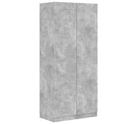 vidaXL Armadio Compatto Elegante Robusto con Scomparto e Asta Arredo Guardaroba Appendiabiti Organizer Casa Grigio Cemento 90x52x200 cm in Truciolato