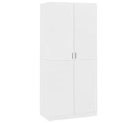vidaXL Armadio Compatto Elegante Robusto con Scomparto e Asta Arredo Guardaroba Appendiabiti Organizer Casa Bianco 90x52x200 cm in Truciolato