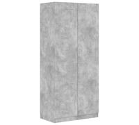 vidaXL Armadio Compatto Elegante Robusto con Scomparto e Asta Arredo Guardaroba Appendiabiti Organizer Casa Grigio Cemento 90x52x200 cm in Truciolato
