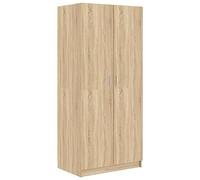 vidaXL Armadio Compatto Elegante Robusto con Scomparto e Asta Arredo Guardaroba Appendiabiti Organizer Casa Rovere Sonoma 80x52x180 cm in Truciolato