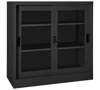 vidaXL Armadio con Ante Scorrevoli Antracite 90x40x90 cm in Acciaio