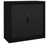 vidaXL Armadio con Ante Scorrevoli Nero 90x40x90cm in Acciaio