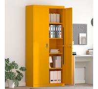 vidaXL Armadio con archiviazione 2 pcs Giallo senape 90 x 40 x 200 cm