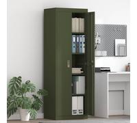 vidaXL Armadio con archiviazione 2 pcs Verde oliva 60 x 40 x 180 cm