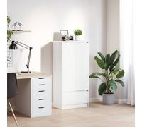 vidaXL Armadio con Cassetto Bianco 55,5x34x119,5 cm Legno Multistrato