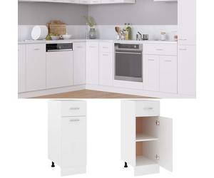 vidaXL Armadio con Cassetto “Lyon” Bianco 30x46x81,5 cm