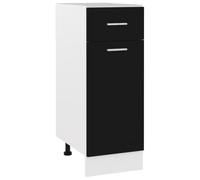 vidaXL Armadio con Cassetto “Lyon” Nero 30x46x81,5 cm