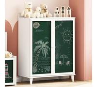 vidaXL Armadio con due porte e frontale della lavagna ROROS Bianco