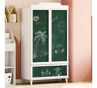 vidaXL Armadio con Lavagna con cassetto ROROS Bianco 90 x 45 x 165 cm