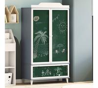 vidaXL Armadio con Lavagna ROROS Grigio e Bianco 90 x 45 x 165 cm