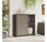 vidaXL Armadio con lo scaffale Grigio 100 x 36 x 102 cm Rattan