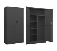 vidaXL Armadio con Ripiani Antracite 90x40x180 cm in Acciaio