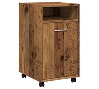vidaXL Armadio con Ruote Legno Vecchio 33x38x60 cm Legno Multistrato, Mobile con Ruote, armadietto, Mobile da Salotto, mobiletto, Mobile da Soggiorno