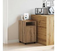 vidaXL Armadio con Ruote Rovere Artigianale 33x38x60 cm in Truciolato