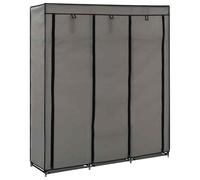 vidaXL Armadio con Scomparti e Aste Grigio 150x45x175 cm in Tessuto