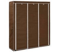 vidaXL Armadio con Scomparti e Aste Marrone 150x45x175 cm in Tessuto