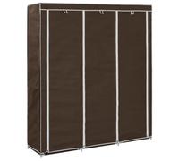 vidaXL Armadio con Scomparti e Aste Marrone 150x45x175 cm in Tessuto Guardaroba Utile Pratico Comodo Funzionale Soluzione Salvaspazio Robusto Solido