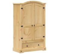 AX Armadio Rustico Stile Messicano Corona 101x52x170cm Marrone Cassetto 4005662