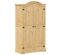vidaXL Armadio Corona 102x52x186 cm in Legno Massello di Pino, armadio per camera da letto, armadio da ingresso, armadio con anta
