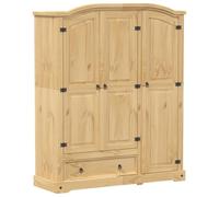 vidaXL Armadio Corona 151,5x52x186 cm in Legno Massello di Pino, Armadio per Camera da Letto, Armadio da Ingresso, Armadio con Anta