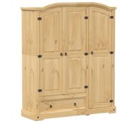 vidaXL Armadio Corona 151,5x52x186 cm in Legno Massello di Pino, Armadio per Camera da Letto, Armadio da Ingresso, Armadio con Anta