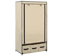 vidaXL Armadio Crema 87x49x159 cm Tessuto Guardaroba Cappottiera Appendiabiti Utile Pratico Comodo Funzionale Soluzione Salvaspazio Robusto Solido