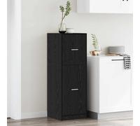 vidaXL Armadio da Apoteca Rovere nero 40 x 41 x 118 cm