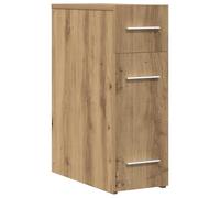 vidaXL Armadietto da farmacia, in legno di quercia, con 3 cassetti, per soggiorno/camera da letto, moderno ed elegante, 20 x 45,5 x 60 cm