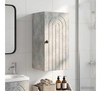 vidaXL Armadio da bagno a muro ALKMAAR Grigio Cemento 30 x 31 x 59 cm