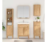 vidaXL Armadio da bagno a muro FLORO Marrone cerato 35 x 30 x 60 cm