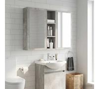 vidaXL Badkamer wandkast Beton Grijs 20 x 14 x 70 cm