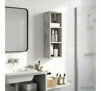 vidaXL Armadio da bagno a muro Grigio Cemento 20 x 16 x 62,5 cm, Mobile bagno moderno, ripiano rettangolare, storage funzionale, soluzione salvaspazio, design elegante