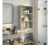 vidaXL Armadio da bagno a muro Grigio Cemento 40 x 16 x 62,5 cm