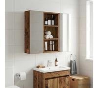 vidaXL Armadio da bagno a muro Legno vecchio 30 x 16 x 62,5 cm, Mobile bagno moderno, ripiano rettangolare, storage funzionale, soluzione salvaspazio, design elegante